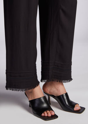 Pleated Flare Trousers Black | Trousers | Aab Modest Wear