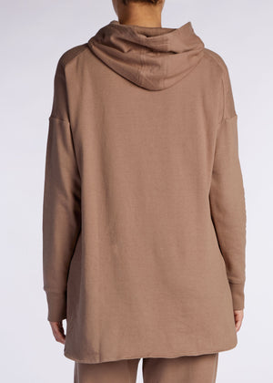 Cropped Cotton Hoody Khaki | Aab Modest Activewear