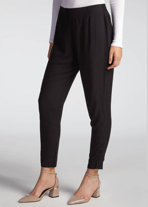 Crepe Button Trousers Black | Aab Modest Wear