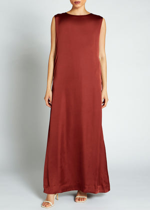Long Satin Slip Dress Amber (Final Sale)