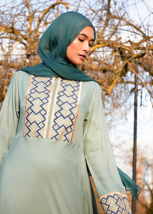Mallard Green Chiffon Silk Hijab | Hijabs |  Aab Modest Wear