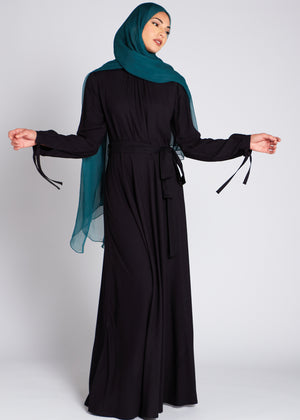 Pleated Abaya Black | Abayas | Aab Modest Wear