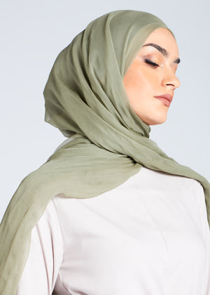 Green Ivy Chiffon Silk | Hijabs | Aab Modest Wear