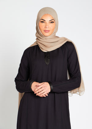 Crochet Lace Abaya Black | Abayas | Aab Modest Wear